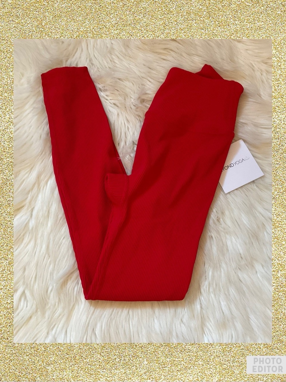Beyond Yoga Impulse Ribbed Leggings - NWT - Size XS - Holly Red